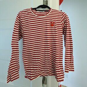 Play comme des garçons striped long sleeve tee